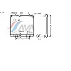 PE2275 AVA Радиатор, охлаждение двигателя