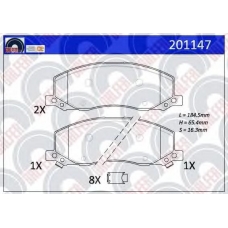 201147 GALFER Комплект тормозных колодок, дисковый тормоз