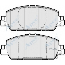 PAD1962 APEC Комплект тормозных колодок, дисковый тормоз