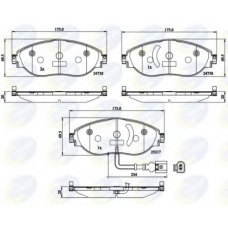 CBP12201 COMLINE Комплект тормозных колодок, дисковый тормоз
