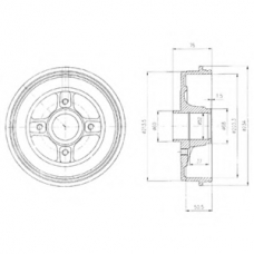 BF427 DELPHI Тормозной барабан