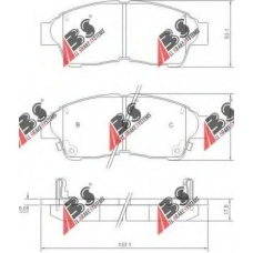 36777 ABS Комплект тормозных колодок, дисковый тормоз