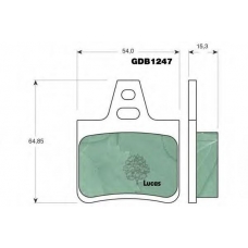 GDB1247 TRW Комплект тормозных колодок, дисковый тормоз