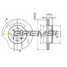 DBA204V BREMSI Тормозной диск