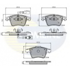 CBP11312 COMLINE Комплект тормозных колодок, дисковый тормоз