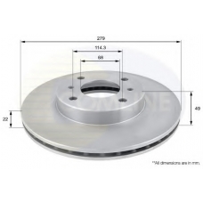 ADC0252V COMLINE Тормозной диск