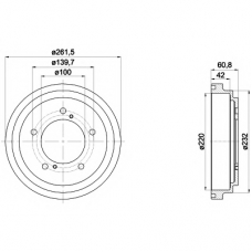 MBD346 MINTEX Тормозной барабан