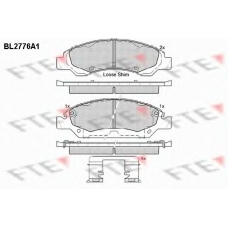 BL2776A1 FTE Комплект тормозных колодок, дисковый тормоз