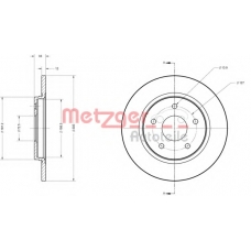 6110120 METZGER Тормозной диск