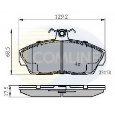 CBP0232 COMLINE Комплект тормозных колодок, дисковый тормоз