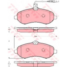 GDB1719 TRW Комплект тормозных колодок, дисковый тормоз