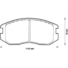 572375B BENDIX Комплект тормозных колодок, дисковый тормоз