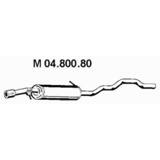 04.800.80 EBERSPACHER Средний глушитель выхлопных газов
