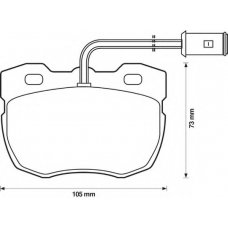 571439X BENDIX Комплект тормозных колодок, дисковый тормоз
