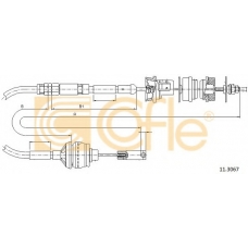 11.3067 COFLE Трос, управление сцеплением