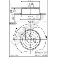 BS 7260 BRECO Тормозной диск