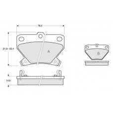 PF1377 PROCODIS FRANCE Комплект тормозных колодок, дисковый тормоз