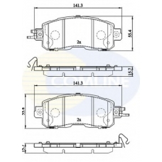CBP06030 COMLINE Комплект тормозных колодок, дисковый тормоз