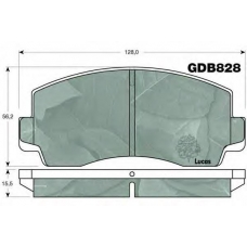 GDB828 TRW Комплект тормозных колодок, дисковый тормоз