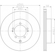 8DD 355 114-911 HELLA Тормозной диск