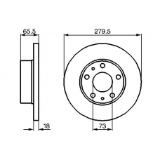 0 986 478 843 BOSCH Тормозной диск