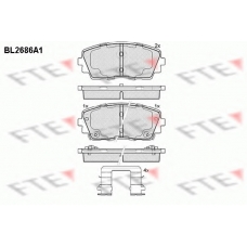BL2686A1 FTE Комплект тормозных колодок, дисковый тормоз