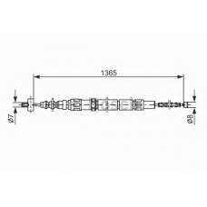 1 987 477 354 BOSCH Трос, стояночная тормозная система