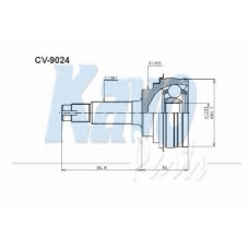 CV-9024 KAVO PARTS Шарнирный комплект, приводной вал