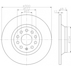 MDC2527 MINTEX Тормозной диск