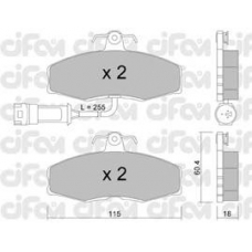 822-039-1 CIFAM Комплект тормозных колодок, дисковый тормоз