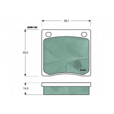 GDB126 TRW Комплект тормозных колодок, дисковый тормоз