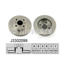 J3302099 NIPPARTS Тормозной диск