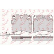 626.0984 VILLAR Комплект тормозных колодок, дисковый тормоз