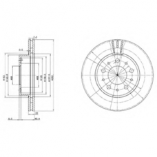 BG2425 DELPHI Тормозной диск