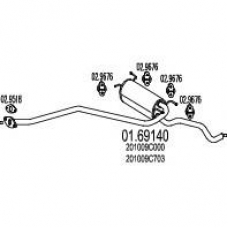 01.69140 MTS Глушитель выхлопных газов конечный