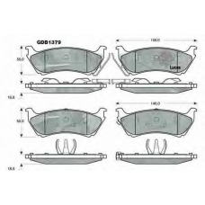 GDB1379 TRW Комплект тормозных колодок, дисковый тормоз