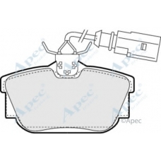 PAD1158 APEC Комплект тормозных колодок, дисковый тормоз