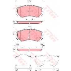 GDB3431 TRW Комплект тормозных колодок, дисковый тормоз