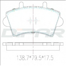 DFB3384 DITAS Комплект тормозных колодок, дисковый тормоз