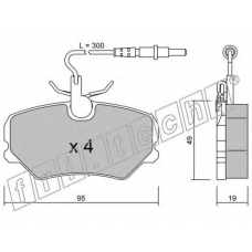 101.1 fri.tech. Комплект тормозных колодок, дисковый тормоз