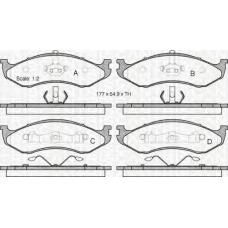 8110 80525 TRISCAN Комплект тормозных колодок, дисковый тормоз