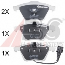 37426S ABS Комплект тормозных колодок, дисковый тормоз