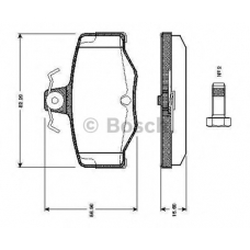 0 986 TB2 191 BOSCH Комплект тормозных колодок, дисковый тормоз