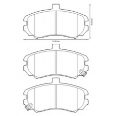 572622B BENDIX Комплект тормозных колодок, дисковый тормоз