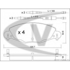 V22-0089 VEMO/VAICO Комплект тормозных колодок, дисковый тормоз