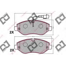 BP2143 DJ PARTS Комплект тормозных колодок, дисковый тормоз