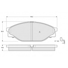 PF1380 PROCODIS FRANCE Комплект тормозных колодок, дисковый тормоз