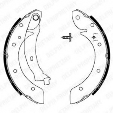 LS1720 DELPHI Комплект тормозных колодок
