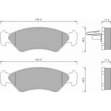 633481 ROULUNDS Комплект тормозных колодок, дисковый тормоз
