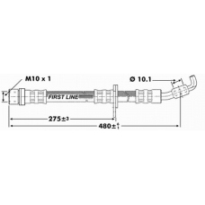 FBH6859 FIRST LINE Тормозной шланг